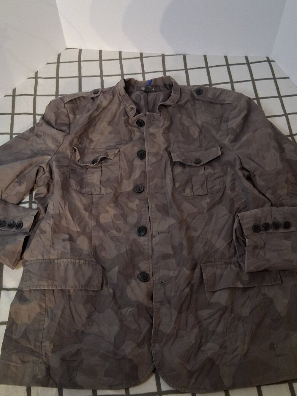 XL Kenneth Cole Reaction Men’s Brown Camo Patterned Jacket